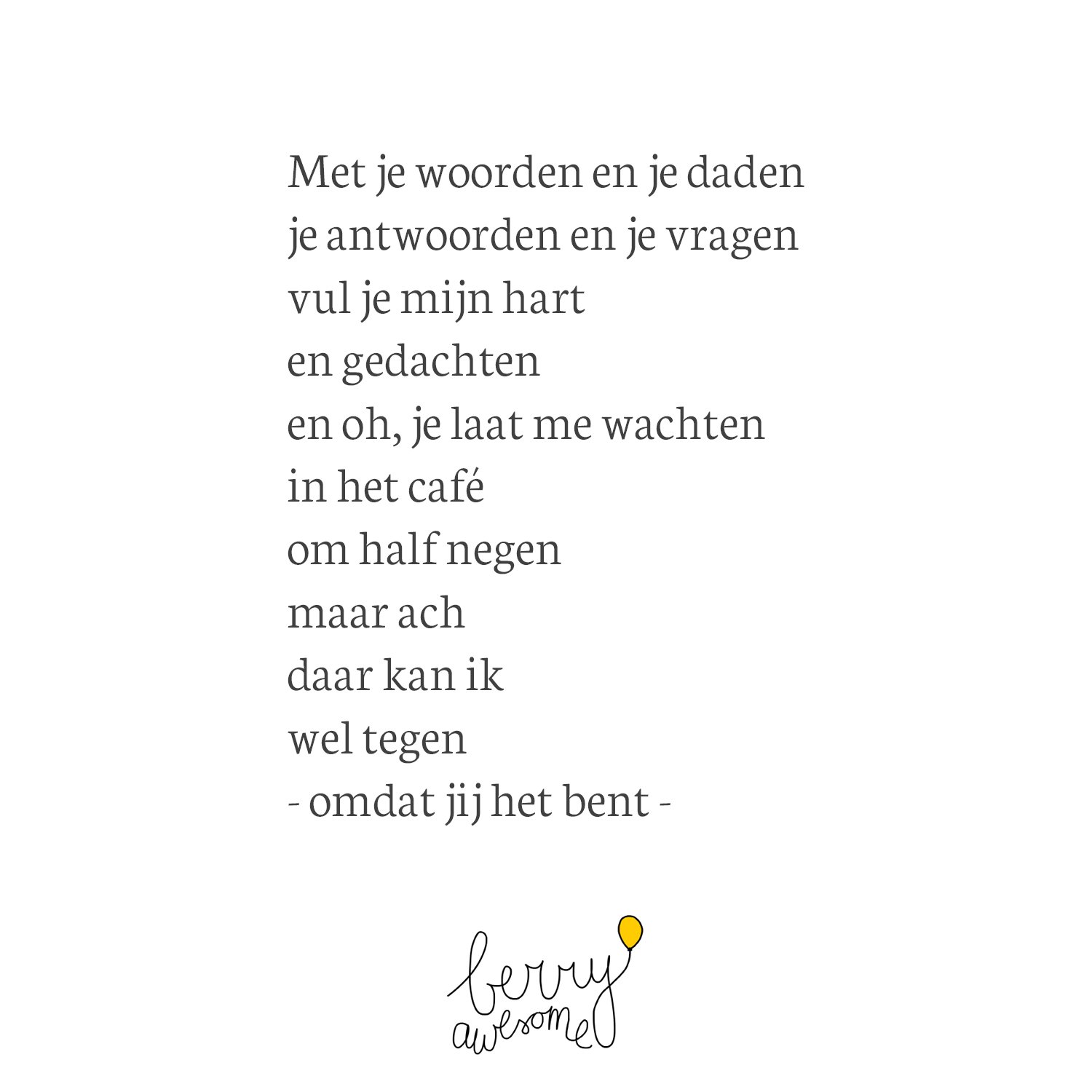 Berber Is Een Gedichtenschrijfster In Hart En Nieren C Gedachten Gedichten 50 Jaar