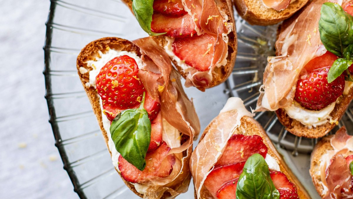 fokking snel klaar, bruschetta fragola