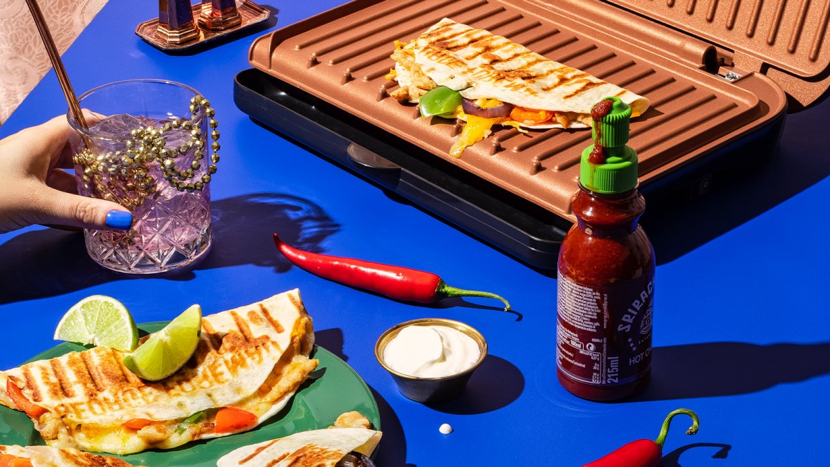 Fokking makkelijk recept, George Foreman, quesadilla